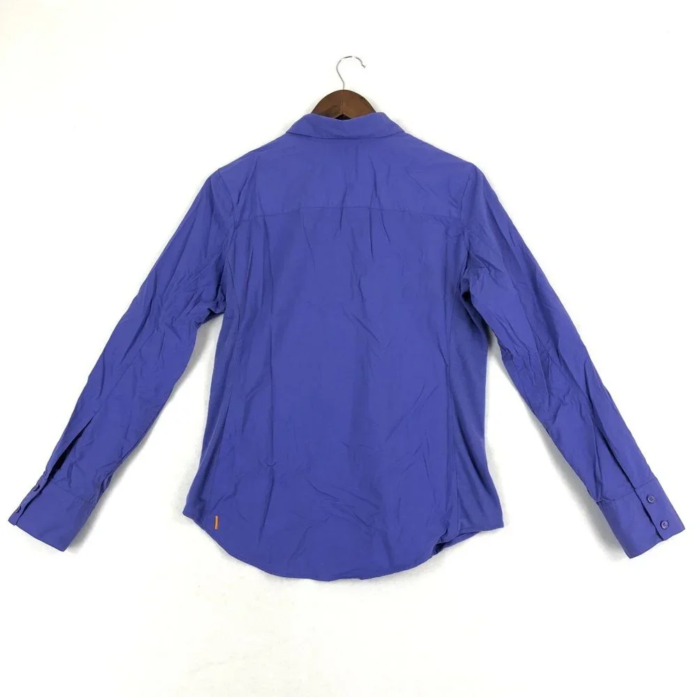 Lucy Women's Size Large Purple Long Sleeve Button Down Shirt Collared - Picture 10 of 10